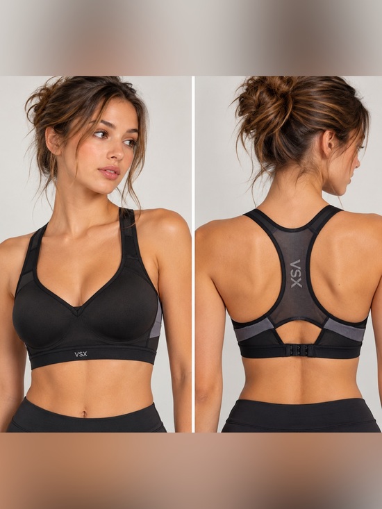 VSX Other - Victoria’s Secret VSX 32C High Impact Racerback Mesh Sports Bra Black